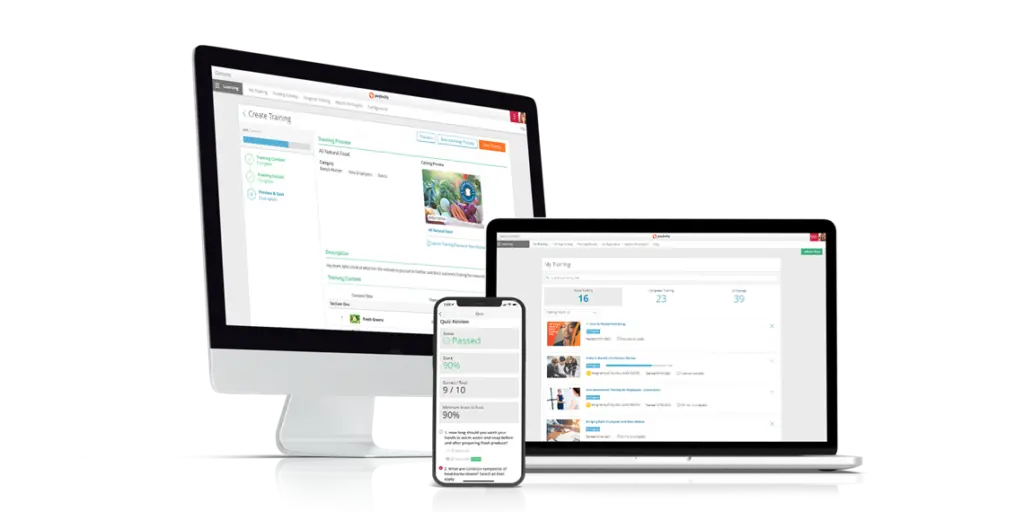 Education app interface preview